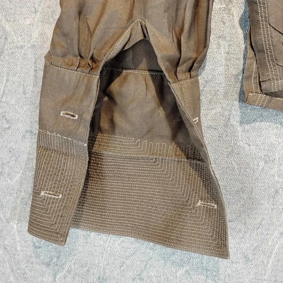 Pure Silk Women's Brown Long Sleeve Button Up Slippery Silk Blouse Size 34 - Picture 4 of 10